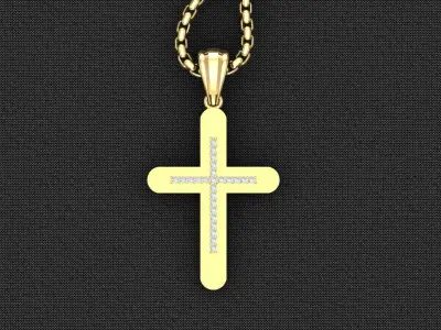 Cross Light Gold 3CP089 3DM STL 3D model