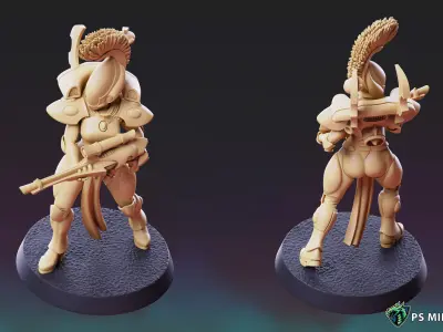 Space Elf Vanquisher Female Bundle 3D print model
