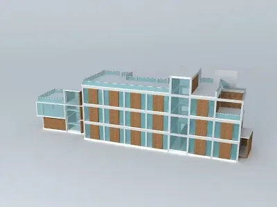 small office service building 3D model