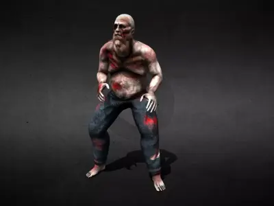 Zombie Brute Low-poly 3D model