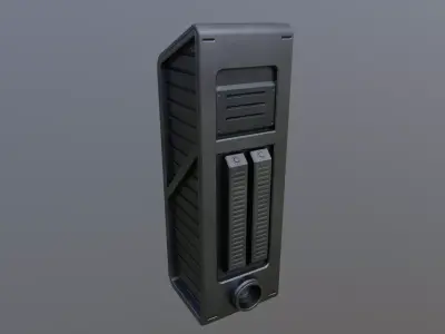 Sci-Fi Computer console  Low-poly 3D model