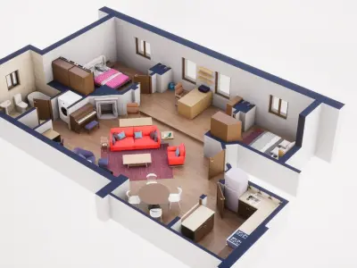 HIMYM Ted Mosby Apartment 3D model