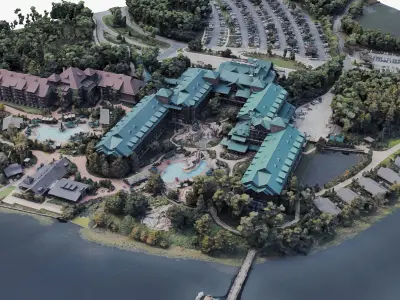 Disney Wilderness Lodge Orlando 3D model