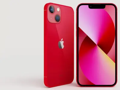 Apple iPhone 13 Red 3D model