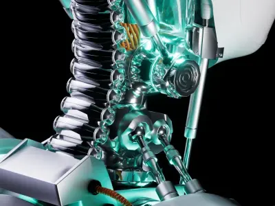 Robot Low-poly 3D model 20