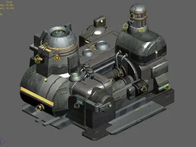 Machinery - Spacecraft - Functional Objects 017 3D model