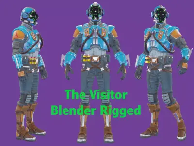 Fortnite The Visitor Low-poly 3D model