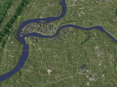 Chongqing China - city and urban 3D model