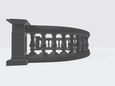 Concrete Balustrade 3D print model