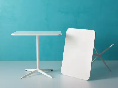 Square Table with Rounded Corners 3D model