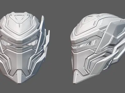 Cyber Satyr - cosplay helmet - DIGITAL STL FILE FOR 3D-PRINTING 3D print model