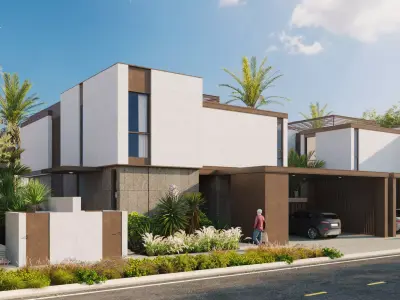 Exterior townhouse rendering 3D model