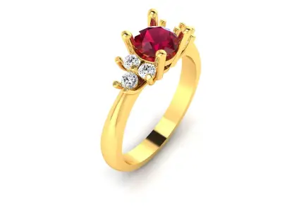 Women Ring  Render 3dm STL OBJ FBX Details 3D print model 190
