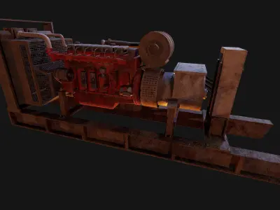 Electric Generator Low-poly 3D model order