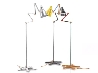 Mirobolite floor lamp with shade 3D model