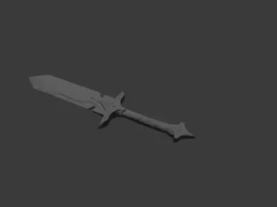 sword cosplay prop 3d model Texture