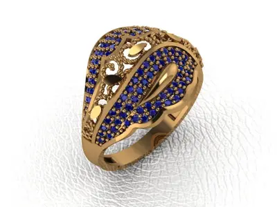 ring 12 pieces drawing 3d rihone drawing ring rings ring models  3D print model