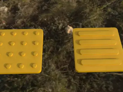 Tactile Pavement Low-poly 3D model