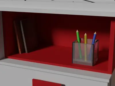 Modern Bunk Bed 3D model