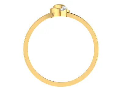 Light Weight Yellow Gold Diamond Ring  -EZ R-124 3D print model