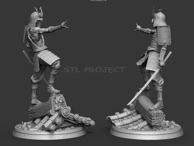 Dead Samurai 3D print model