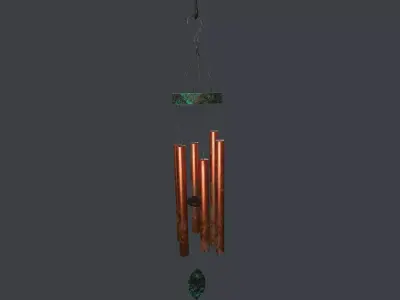 WindChimes animated Low-poly 3D model