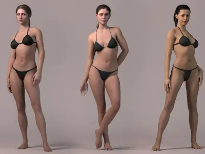 Female Base Pack Full Rig Low-poly 3D model