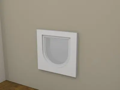 cat flap Low-poly 3D model