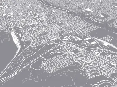 Cityscape Hamilton Canada 3D model