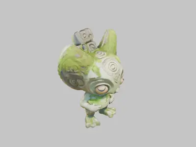 Cute Chunky Alien Low-poly 3D model
