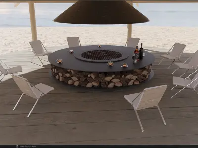 Beach gazebo 3D model