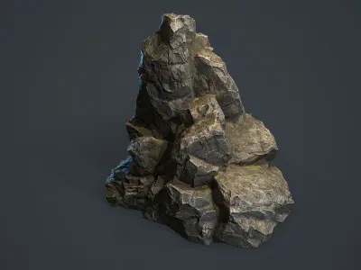 Rock Boulder 8 Low-poly 3D model