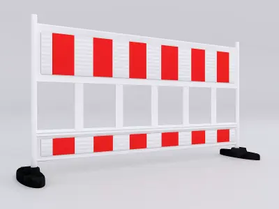 Steel Barricade low poly 3d model  Low-poly 3D model