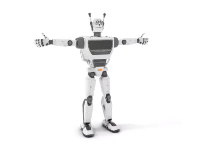 Retro Robot model pack Low-poly 3D model