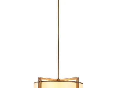 Light Shaded Drum Chandelier 3D model