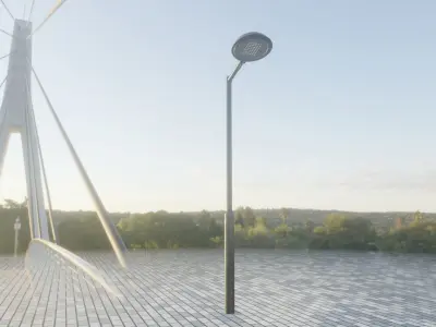 Street Light 15 version 1  3m with pole 3 Low-poly 3D model