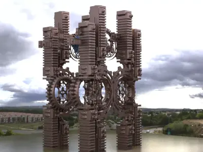 Sci Fi Elite Clockwork gate 3D model