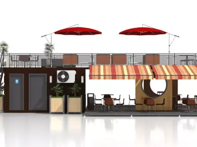 Container Coffee Shop 2 3D model
