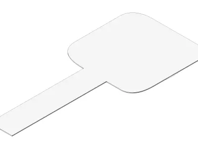Fire Access Road 350cm with 12m Turning Area Rounded Corners 3D model