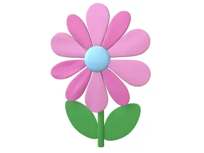 Flower v4 002 Low-poly 3D model