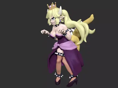 Bowsette princess bowser 3D print model