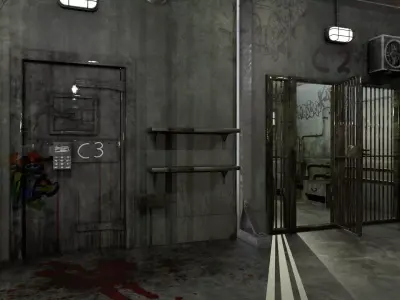 Old Prison Low-poly 3D model