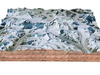 Cho Oyu Mountain Nepal China 3D model