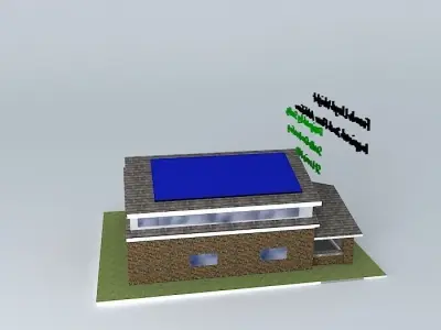 Frank Lloyd Wright Inspired 2nd Floor Room Additon Free 3D model