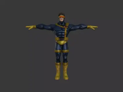XMEN-001 Rigged Cyclops Low-poly 3D model