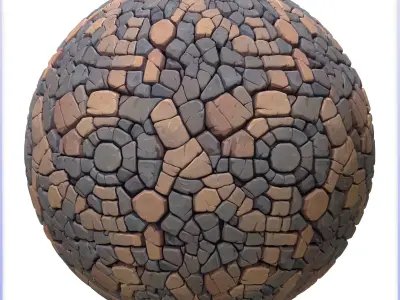 Stylized Stone Floor Seamless Texture Texture 17
