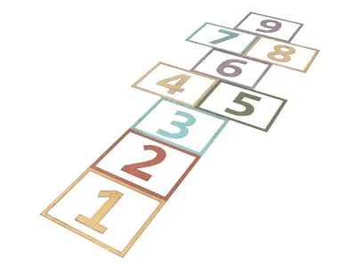 Hopscotch V1 003 Low-poly 3D model