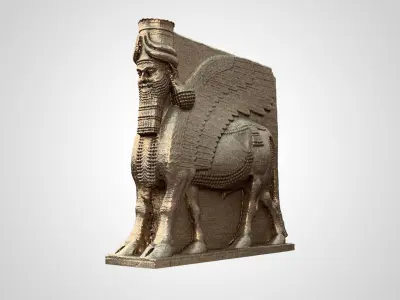 Lamassu Statue 3D print model