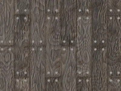 Celtic Patterned Carved Wood Panel PBR Seamless Texture