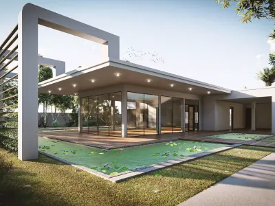 modern house 01 3D model